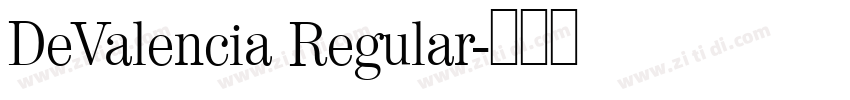 DeValencia Regular字体转换